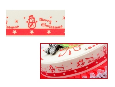картинка Сахарная лента - "Merry Cristmas", 4,5*60см. 36шт. (14498) от магазина Crumble-shop.ru