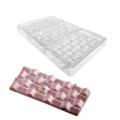 картинка Форма поликарбонатная - "Плитка пирамидки", 3 ячейки от магазина Crumble-shop.ru