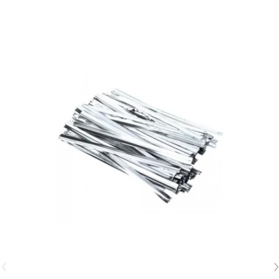 картинка Твист-лента для пакетиков 8 см (Серебро 800 шт) от магазина Crumble-shop.ru