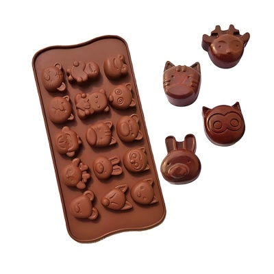 картинка Форма силиконовая для конфет - "Зоопарк", 15 ячеек от магазина Crumble-shop.ru