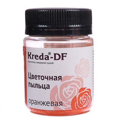 картинка Краситель "Kreda" сухой, цветочная пыльца - Оранжевая, 5 г. от магазина Crumble-shop.ru