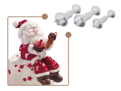 картинка Набор вырубок с выталкивателем - "Звездочки", 3шт. (40-W018) от магазина Crumble-shop.ru