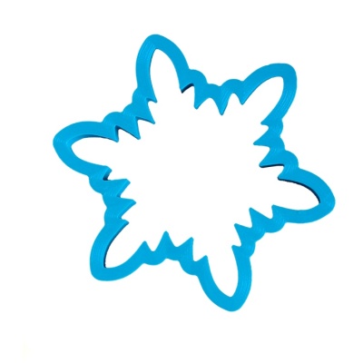 картинка Вырубка пластиковая - "Снежинка многогранная" 9 см от магазина Crumble-shop.ru