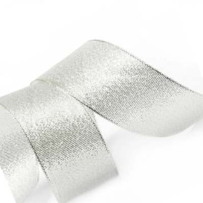 картинка Лента парчовая - Серебро, 30 мм (22 м) от магазина Crumble-shop.ru