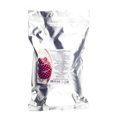 картинка Сахарная мастика ванильная "Топ-декор" - красная, 0,6 кг от магазина Crumble-shop.ru