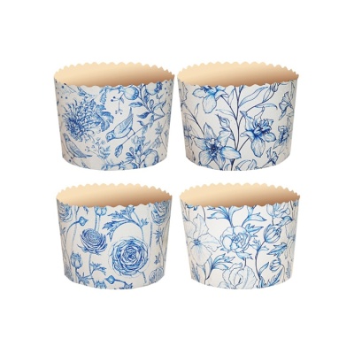 картинка Бумажная куличная форма - "Фарфор", 70/60 мм 100 гр (50 шт) от магазина Crumble-shop.ru