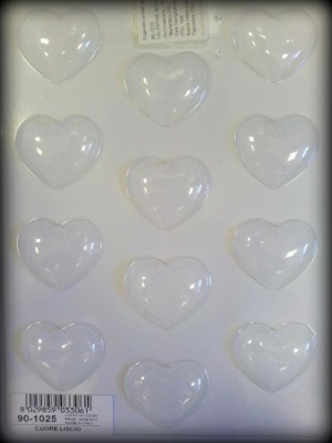 картинка Форма для отливки шоколадных фигурок - "Гладкие сердечки" (90-1025) от магазина Crumble-shop.ru