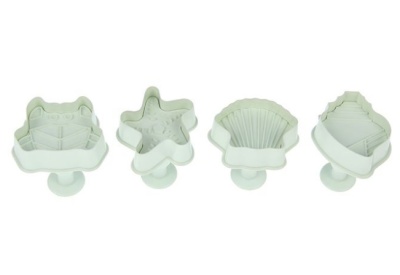 картинка Вырубки с выталкивателем - "Море", 4 штуки от магазина Crumble-shop.ru