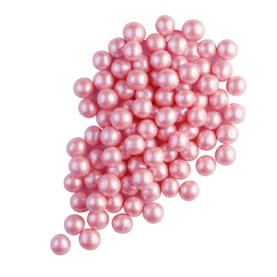 картинка Драже рисовое в глазури - "Розовый жемчуг 12-13мм", 70 гр от магазина Crumble-shop.ru