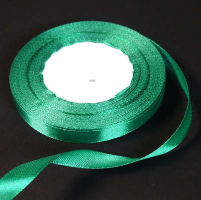 картинка Лента атласная - Изумрудная, 10 мм (30 м) от магазина Crumble-shop.ru