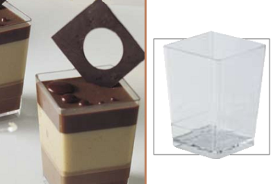 картинка Пластиковый стаканчик - Квадратный, 150мл. 100шт. (PMOCU 003) от магазина Crumble-shop.ru