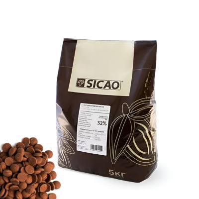 картинка Шоколад Sicao - Молочный, 32%, 5 кг от магазина Crumble-shop.ru
