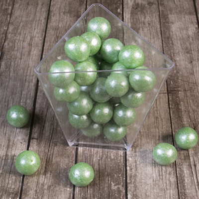 картинка Драже рисовое в глазури - "Зеленый жемчуг 12-13мм", 1 кг от магазина Crumble-shop.ru