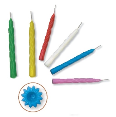 картинка Свечи для торта "Классика Золото" набор 10 шт от магазина Crumble-shop.ru