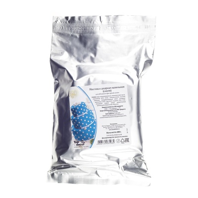 картинка Сахарная мастика ванильная "Топ-декор" - синяя, 0,6 кг от магазина Crumble-shop.ru