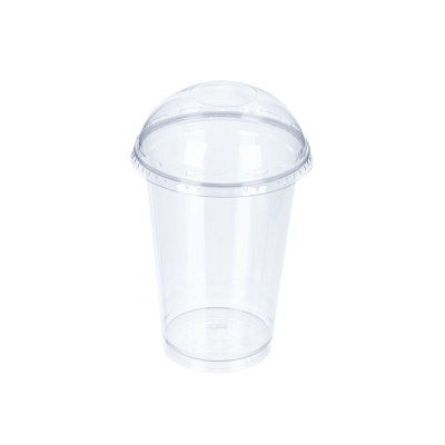 картинка Стакан PET-Шейкер с крышкой без отверстия 400 мл (50 шт) от магазина Crumble-shop.ru
