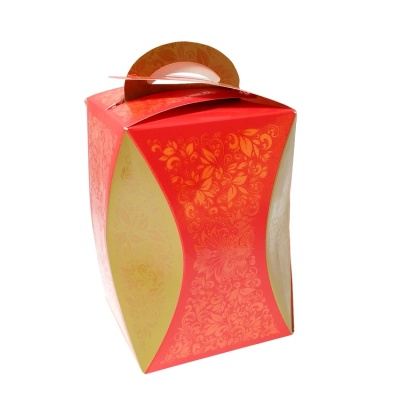 Коробка для кулича d90 мм "Узор Хохломы Красный", 1 шт от магазина Crumble-shop.ru картинка Коробка для кулича d90 мм "Узор Хохломы Красный", 1 шт от магазина Crumble-shop.ru