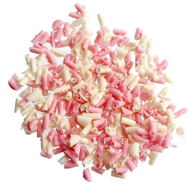 картинка Шоколадная стружка Mona Lisa - Белая, розовая 100 гр от магазина Crumble-shop.ru