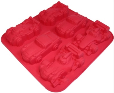 картинка Форма силиконовая - "Машинки гоночные" (6 фигур) от магазина Crumble-shop.ru