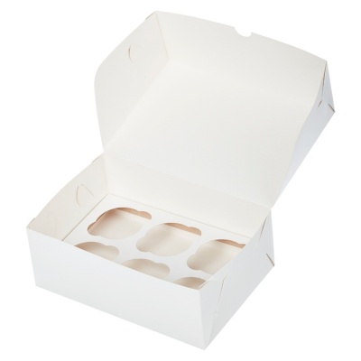 картинка Коробка на 6 капкейков 250*170*100 мм "Eco-M" (1 шт) от магазина Crumble-shop.ru
