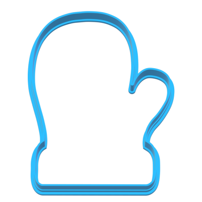 картинка Вырубка пластиковая - "Варежка №6" (8 см) от магазина Crumble-shop.ru