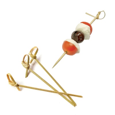 картинка Шпажка-Пика "Узелок" бамбук 11 см (100шт) от магазина Crumble-shop.ru