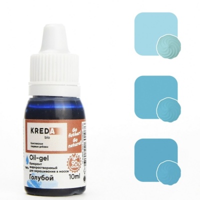 картинка Краситель "Kreda Oil-gel" жирорастворимый - Голубой (10 гр) от магазина Crumble-shop.ru