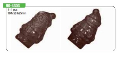 картинка Форма для отливки шоколадных фигурок - "Дед мороз" (90-4303) от магазина Crumble-shop.ru