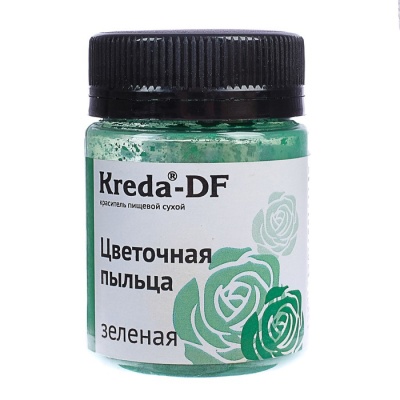 картинка Краситель "Kreda" сухой, цветочная пыльца - Зеленая, 5 г. от магазина Crumble-shop.ru