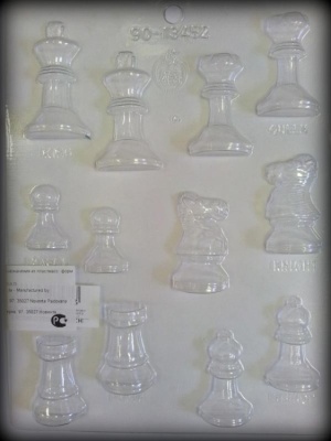 картинка Форма для отливки шоколадных фигурок - "Шахматные фигурки" (90-13452) от магазина Crumble-shop.ru