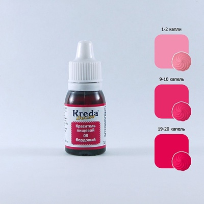 картинка Краситель "Kreda Prime-gel 11" гелевый - Бордовый (10 гр) от магазина Crumble-shop.ru