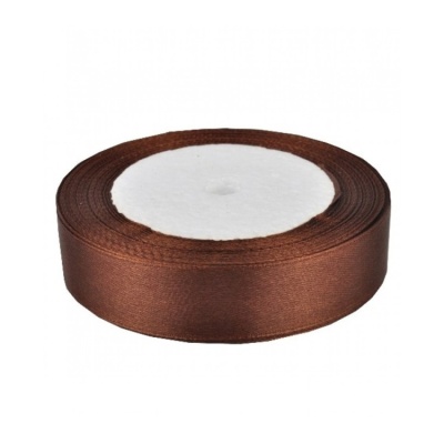 картинка Лента атласная - Коричневая, 20 мм (30 м) от магазина Crumble-shop.ru