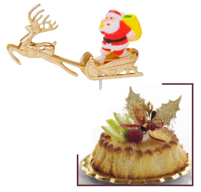 картинка Пластиковая фигурка - "Дед Мороз в санях" (14391/р) от магазина Crumble-shop.ru