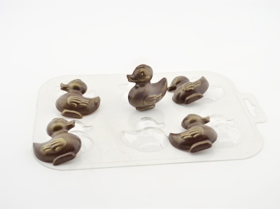 картинка Форма пластиковая для отливки шоколада - "Уточка двойная" от магазина Crumble-shop.ru