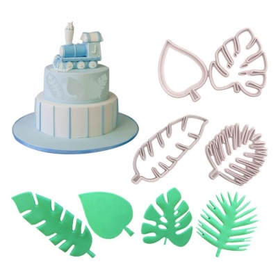 Набор вырубок - "Листики", 4 шт, пластик от магазина Crumble-shop.ru картинка Набор вырубок - "Листики", 4 шт, пластик от магазина Crumble-shop.ru