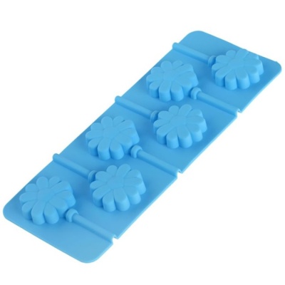 картинка Форма силиконовая для леденцов и мороженого "Ромашка", 6 ячеек от магазина Crumble-shop.ru