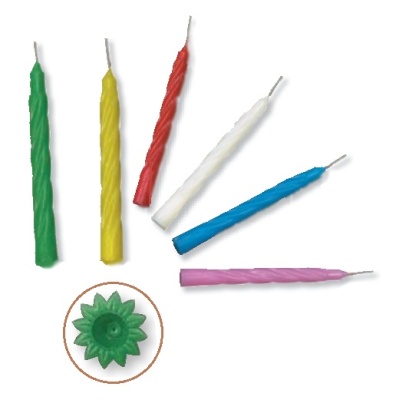 картинка Свечи для торта "Классика Сиреневые" набор 10 шт от магазина Crumble-shop.ru