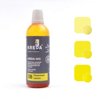 картинка Краситель "Kreda-WG" водорастворимый - Лимонный (100 гр) от магазина Crumble-shop.ru