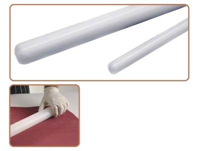 картинка Скалка металлическая с ограничителями, 42*4,5 см от магазина Crumble-shop.ru