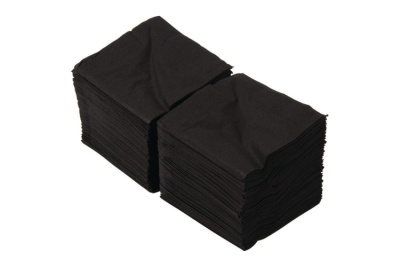 картинка Салфетки ECO NAPKINS 24*24 см, черные, 1-сл, 400 шт/уп от магазина Crumble-shop.ru