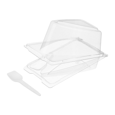 картинка Контейнер-ракушка для кусочка торта "Комус" Тр-235-9 (50 шт) от магазина Crumble-shop.ru