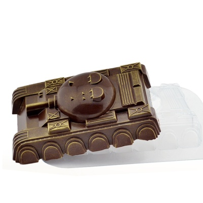 картинка Форма пластиковая для отливки шоколада - "Танк Большой от магазина Crumble-shop.ru