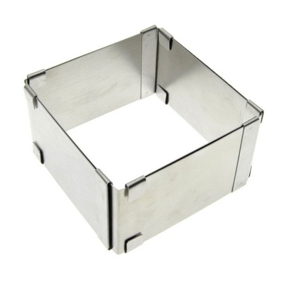 картинка Металлическая форма - "Квадратная раздвижная", h50мм d150-280мм от магазина Crumble-shop.ru