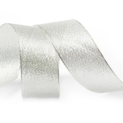 Лента парчовая - Серебро, 25 мм (22 м) от магазина Crumble-shop.ru картинка Лента парчовая - Серебро, 25 мм (22 м) от магазина Crumble-shop.ru