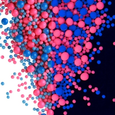 картинка Драже рисовое в глазури - "Неон микс розовый/синий", 50 гр от магазина Crumble-shop.ru