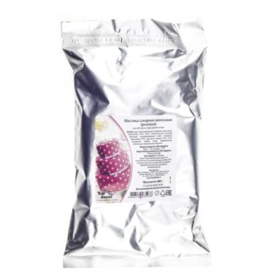 картинка Сахарная мастика ванильная "Топ-декор" - розовая, 0,6 кг от магазина Crumble-shop.ru