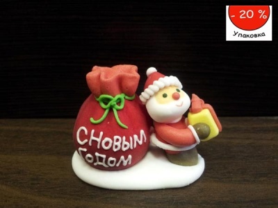 картинка Сахарные фигурки - "Дед Мороз с мешком", 30шт. (22987) от магазина Crumble-shop.ru