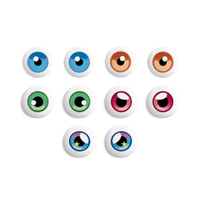 картинка Сахарные фигурки - "Мини-медальоны Глазки цветные круглые (10 мм)" 65 гр от магазина Crumble-shop.ru