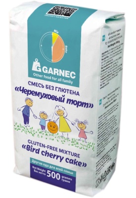 картинка Смесь черемуховый торт без глютена TM GARNEC 500 гр (бум. пакет) от магазина Crumble-shop.ru