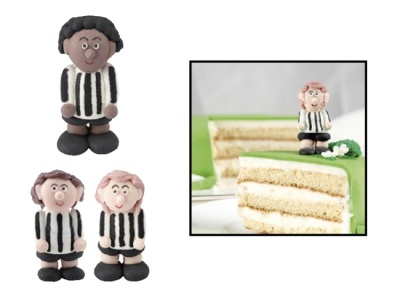 картинка Сахарная фигурка - "Футболист в белой форме" (25543/p) от магазина Crumble-shop.ru